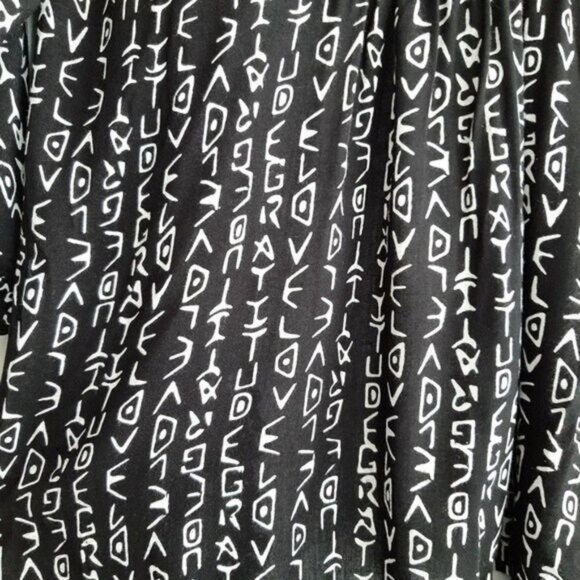 BLUE SKY Love & Gratitude Fair Trade Open Front Fabric Cardigan B&W Sz XS - Picture 6 of 12